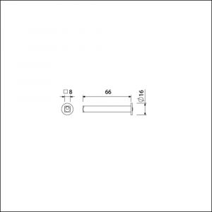 Ami wisselquickstift met aanslag 8x66 mm deurdikte 38-42 mm 900650