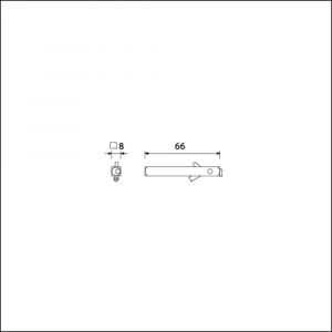 Ami wisselquickstift met kantelaar 8x66 mm deurdikte 38-42 mm 900660