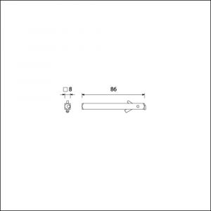 Ami wisselquickstift met kantelaar 8x86 mm extra lang deurdikte 53-57 mm 900665