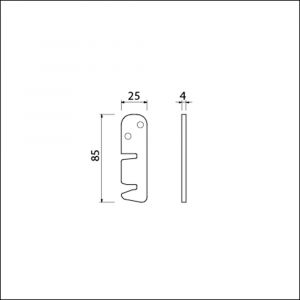 Ami sluithaak dubbel staal verzinkt 4 mm 900701