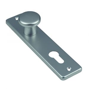 Ami 180/41 RH knopkortschild aluminium rondhoek knop 160/40 vast kortschild 180/41 RH profielcilinder PC 72 F2 310806