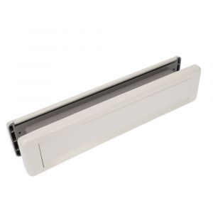 Ami EP 965 briefplaat-tochtklep met schacht aluminium wit RAL 9010 deurdikte 24 mm Climate Comfort 400529