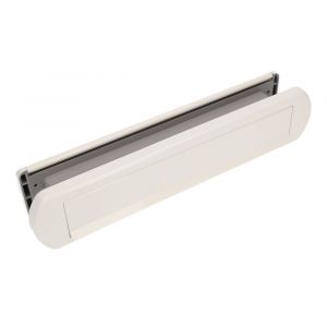 Ami EP 975 briefplaat-tochtklep met schacht aluminium wit RAL 9001 deurdikte 68-72 mm Climate Comfort 400681