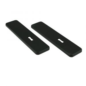 Ami 185/44 Klik kortschild aluminium zonder krukgat sleutelgat SLG 56 zwart RAL 9005 structuur finish 739232