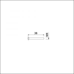 Ami patentschroef met zaagsnede ijzer vernikkeld M4x38 mm voldraad set 10 stuks 900218