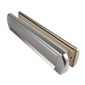 Ami EP 975/1 briefplaat-tochtklep met schacht aluminium Archi Design Irox deurdikte 68-72 mm Climate Comfort 620332