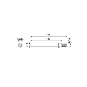 Ami gelagerde wissel Quickstift 8x120 mm (8x103) 900644