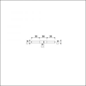 Ami verloopstift vierkant vol 8-9-8 deurdikte 38-42 mm 900501