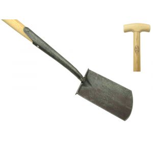 DeWit zwanehals spade met lip en opstapjes essen steel 750 mm 20510