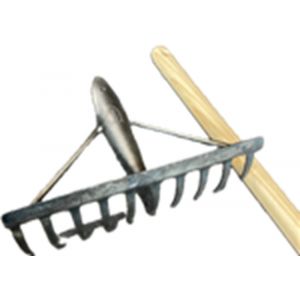 DeWit tuinhark 14 tands verstevigd met geharde tanden essen steel 155 cm 23881