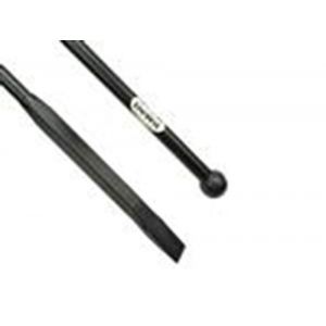 DeWit stootijzer 140 cm met 40 cm vierkant met nylon dop 90 mm 714410