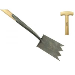 DeWit Shark tine spade zwanehals met opstapjes essen steel 90 cm 830805