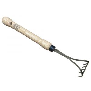 DeWit Bio handhark 5 tands essen knopsteel 25 cm 8841