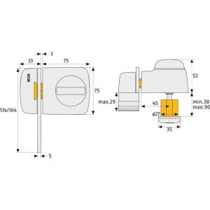 Abus bijzet cilinderslot huisbeveiliging deur 7530 W EK