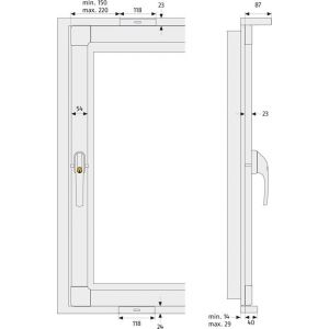 Abus 3-punt vensterstangenslot basis FKS 208 W 44005