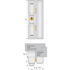 Abus afsluitbaar raam-deur bijzetslot FTS88 W C 35232