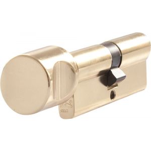 Abus knopcilinder Polished Brass blister E60PB C35/K35 B 54911