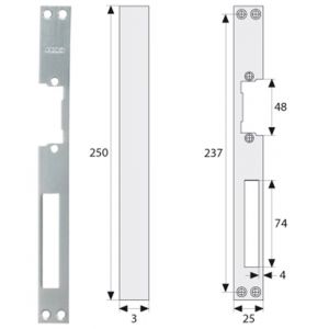 Abus sluitplaat plat voor ET SBT SB 21538