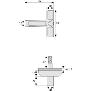 Abus KL raambijzetslot bruin 2510 B KA 0058 12934