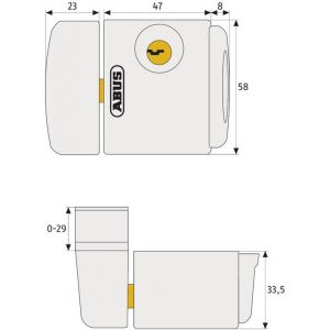 Abus raam bijzetslot binnendraaiend KA FTS3003W EE0122 27836