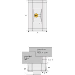 Abus afsluitbaar raam-deur opleg bijzetslot FTS99 W AL 0125 31749