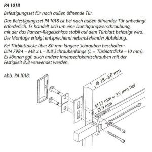 Abus bevestigingsset U-profielen universeel zwart PA 1018 N/ZWART 10661