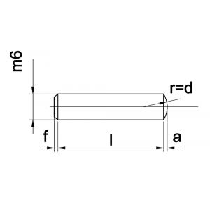 Kobout 77ZW04012 cilindrische pen DIN 7 onbehandeld staal (passing M6) 4x12 mm