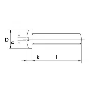 Kobout 685EV04025 metaalschroef pancilinderkop zaagsnede DIN 85 galvanisch verzinkt M4x25 mm