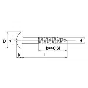 Kobout 696EV35030 houtschroef bolkop zaagsnede DIN 96 galvanisch verzinkt 3,5x30 mm