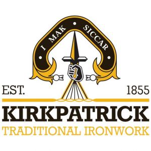 Kirkpatrick KP3625 boerenklinkstel tweezijden greep lichter 203 mm plaat tot en met duim 241 mm smeedijzer zwart TH6362560245