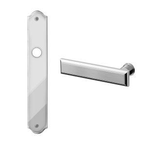 Mandelli1953 1740L Kuki deurkruk gatdeel op langschild 248x48 mm linkswijzend chroom-mat chroom TH51740CB-CA0200