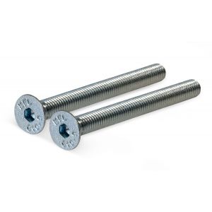 GPF Bouwbeslag GPFAG0318 bout set staal gegalvaniseerd DIN 7991 2x M5x120 mm voor veiligheids kerntrek rozet tot deurdikte 114 mm AG0318