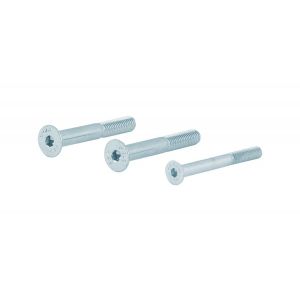 GPF Bouwbeslag AG0334 binnenzeskantbout PK DIN 7991 10.9 galvanisch verzinkt voor set veiligheids schilden tot deurdikte 54 mm 2x M8x60/1x M6x60 mm gegalvaniseerd AG0334