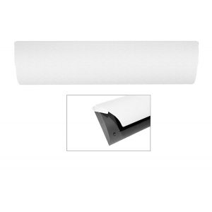 Cubic Colors briefplaat binnen met kunststof houder en luxe klep 86x345 mm wit-zwart CC10010602