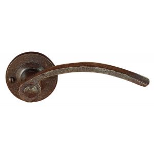 Utensil Legno FM366R RSB deurkruk gatdeel op rozet 50x50 mm rechtswijzend roest TH7036670300