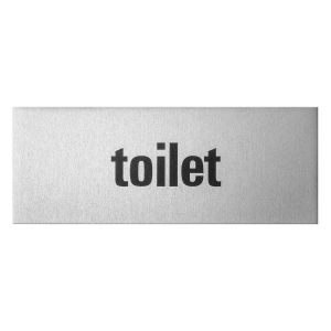 GPF Bouwbeslag aluminium 0401.80.0004 deurbordje Toilet rechthoekig 50x130x0,5 mm zelfklevend aluminium GPF0401800004