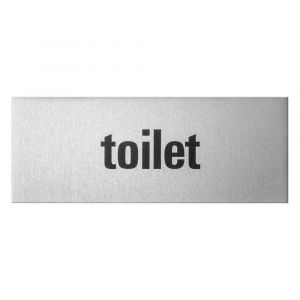 GPF Bouwbeslag 0401.80.0004 deurbordje Toilet rechthoekig 50x130x0,5 mm zelfklevend aluminium GPF0401800004