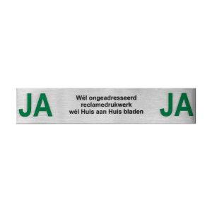 GPF Bouwbeslag RVS 0480.09.0003 brievenbusbordje Ja/Ja rechthoekig 25x125x1 mm zelfklevend RVS geborsteld GPF0480090003