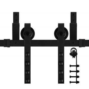GPF Bouwbeslag ZwartWit 0551.61 dubbel schuifdeursysteem Raskas 300 cm (2x150 cm) zwart GPF055161300