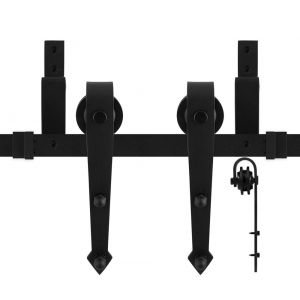 GPF Bouwbeslag ZwartWit 0554.61 dubbel schuifdeursysteem Nuoli zwart 300 cm (2x 150 cm) zwart GPF055461300