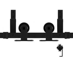 GPF Bouwbeslag ZwartWit 0560.61 dubbel schuifdeursysteem Osa zwart 400 cm (2x 200 cm) zwart GPF056061400
