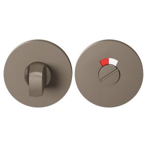 GPF Bouwbeslag Entree 0903VRA3 toiletgarnituur 53x6,5 mm stift 8 mm met rood-wit indicator Mocca blend GPF0903VR109A3