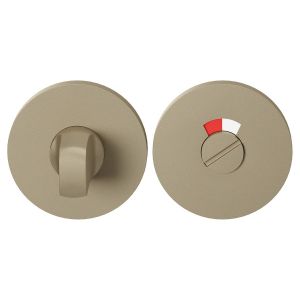 GPF Bouwbeslag Entree 0903VRA4 toiletgarnituur rond 53x6mm stift 8 mm met rood-wit indicator Champagne blend GPF0903VR109A4