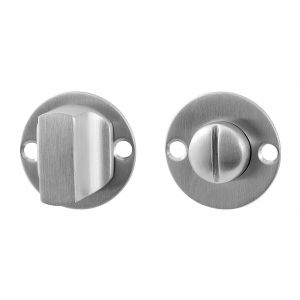 GPF Bouwbeslag RVS GPF0910.07 platte toiletgarnituur 38x2 mm stift 8 mm grote knop RVS geborsteld GPF091007110
