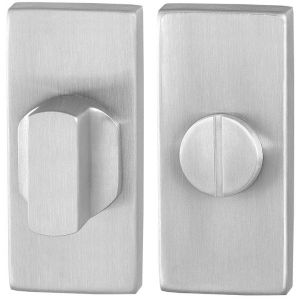 GPF Bouwbeslag RVS 0911.01 toiletgarnituur rechthoekig 70x32 mm stift 5 mm grote knop RVS geborsteld GPF091101110