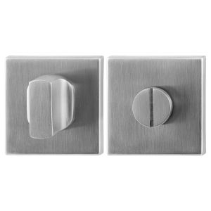 GPF Bouwbeslag RVS 0911.02 toiletgarnituur vierkant 50x50x8 mm stift 5 mm grote knop RVS geborsteld GPF091102110