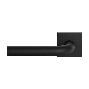 GPF Bouwbeslag ZwartWit GPF1000.61-02L Aka deurkruk gatdeel op vierkant rozet 50x8 mm linkswijzend zwart GPF1000610200-02