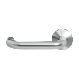 GPF Bouwbeslag RVS GPF1005.09-00L/R Hoa deurkruk gatdeel op rond rozet 50x8 mm links-rechtswijzend RVS geborsteld GPF1005090200-00