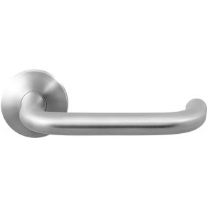 GPF Bouwbeslag RVS GPF1006.09-00 Hoa deurkruk op rond rozet 50x8 mm RVS geborsteld GPF1006090100-00