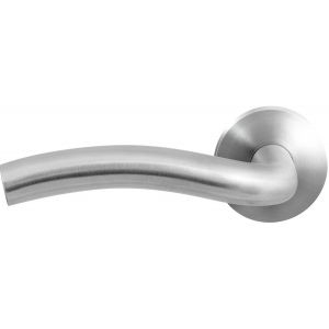 GPF Bouwbeslag RVS GPF1010.09-00L Kui deurkruk gatdeel op rond rozet RVS 50x8 mm linkswijzend RVS geborsteld GPF1010090200-00